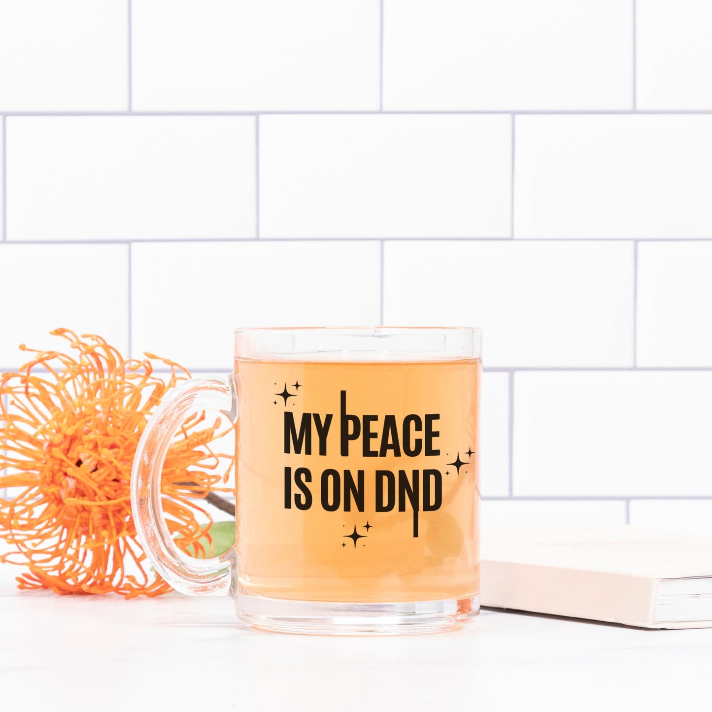 My Peace is on DND Glass Mug